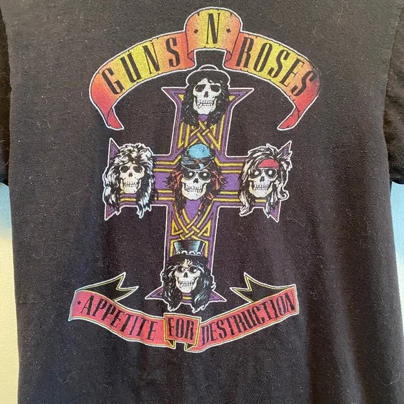 Guns N  Roses  Appetite For Destruction Boys T-Shirt Size Med (9 - 13 ) - Picture 2 of 2